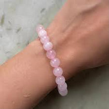 Load image into Gallery viewer, 8 MM Rose Quartz Bracelet
